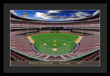 Load image into Gallery viewer, Busch Stadium 1977 - Framed Print
