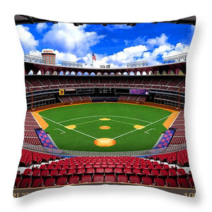 Busch Stadium 1977 - Throw Pillow