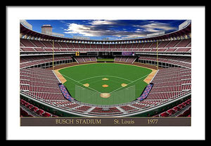 Busch Stadium 1977 - Framed Print