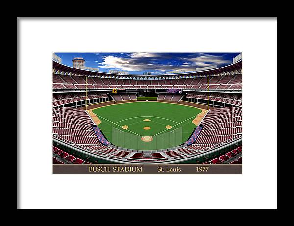 Busch Stadium 1977 - Framed Print