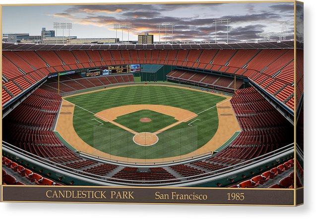 Candlestick Park 1985 - Canvas Print