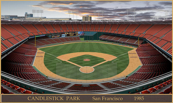 Candlestick Park 1985 - Art Print
