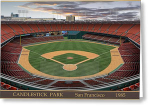 Candlestick Park 1985 - Greeting Card