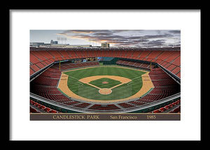 Candlestick Park 1985 - Framed Print