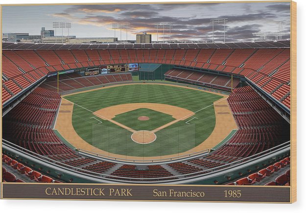 Candlestick Park 1985 - Wood Print