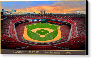 Candlestick Park 1989 - Canvas Print