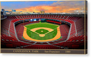 Candlestick Park 1989 - Canvas Print