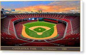 Candlestick Park 1989 - Canvas Print