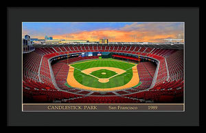 Candlestick Park 1989 - Framed Print