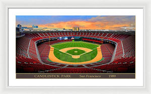 Candlestick Park 1989 - Framed Print