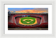 Load image into Gallery viewer, Candlestick Park 1989 - Framed Print
