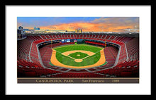 Load image into Gallery viewer, Candlestick Park 1989 - Framed Print
