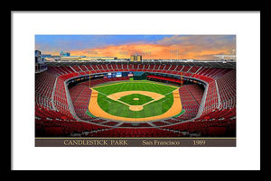 Candlestick Park 1989 - Framed Print