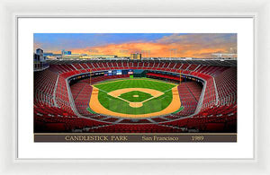 Candlestick Park 1989 - Framed Print