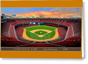 Candlestick Park 1989 - Greeting Card