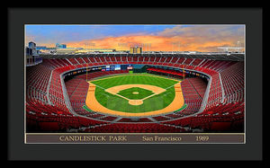 Candlestick Park 1989 - Framed Print