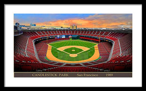 Candlestick Park 1989 - Framed Print