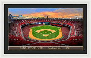 Candlestick Park 1989 - Framed Print