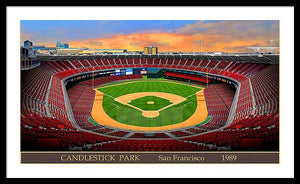 Candlestick Park 1989 - Framed Print