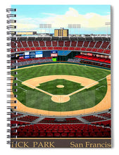 Load image into Gallery viewer, Candlestick Park 1999 - Spiral Notebook
