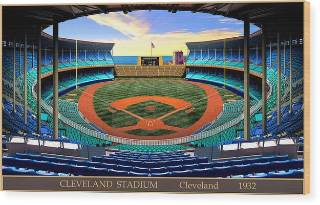 Cleveland Stadium 1932 - Wood Print