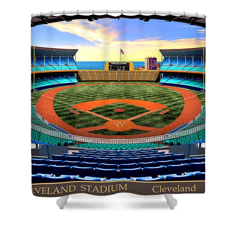 Cleveland Stadium 1932 - Shower Curtain