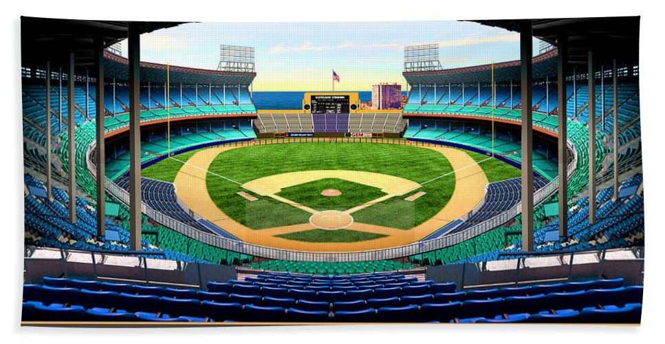 Cleveland Stadium 1948 - Beach Towel