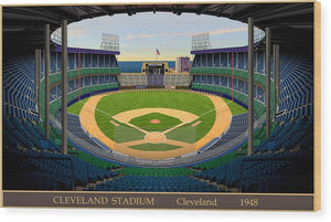 Cleveland Stadium 1948 - Wood Print