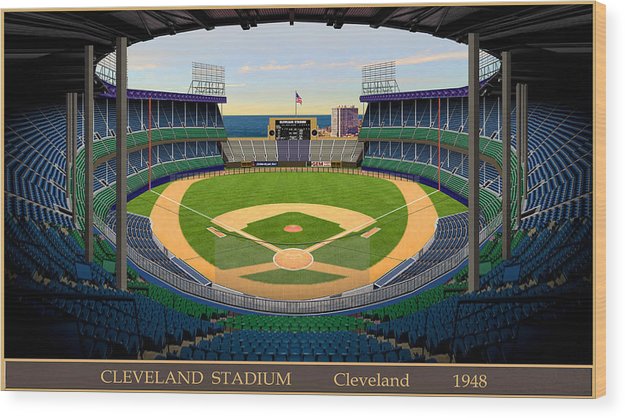 Cleveland Stadium 1948 - Wood Print