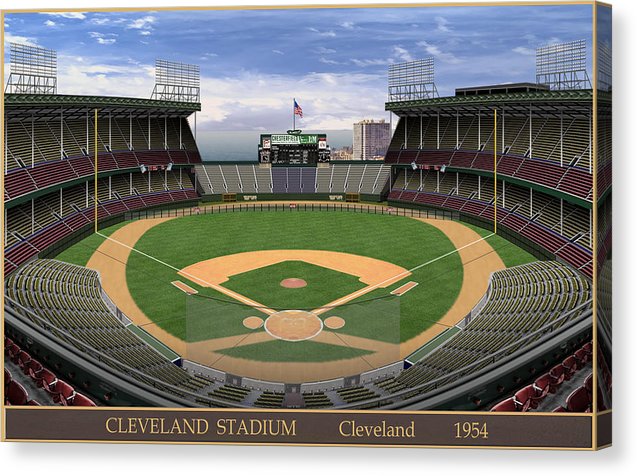 Cleveland Stadium 1954 - Canvas Print