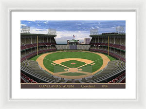 Cleveland Stadium 1954 - Framed Print