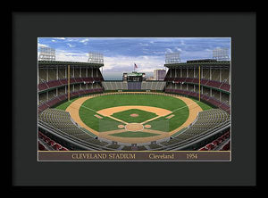 Cleveland Stadium 1954 - Framed Print