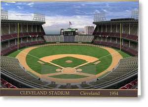 Cleveland Stadium 1954 - Greeting Card