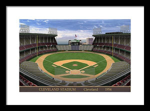 Cleveland Stadium 1954 - Framed Print