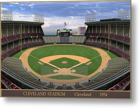 Cleveland Stadium 1954 - Metal Print