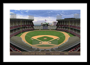 Cleveland Stadium 1954 - Framed Print