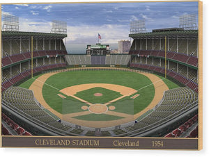 Cleveland Stadium 1954 - Wood Print