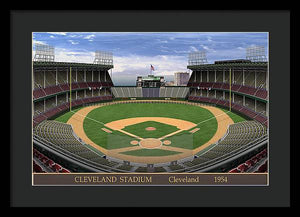 Cleveland Stadium 1954 - Framed Print