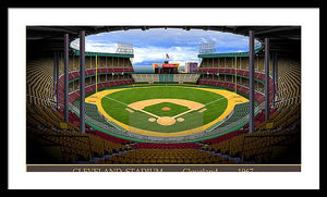 Cleveland Stadium 1967 - Framed Print