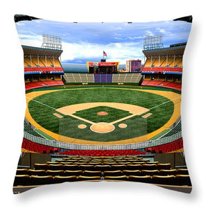 Cleveland Stadium 1967 - Throw Pillow