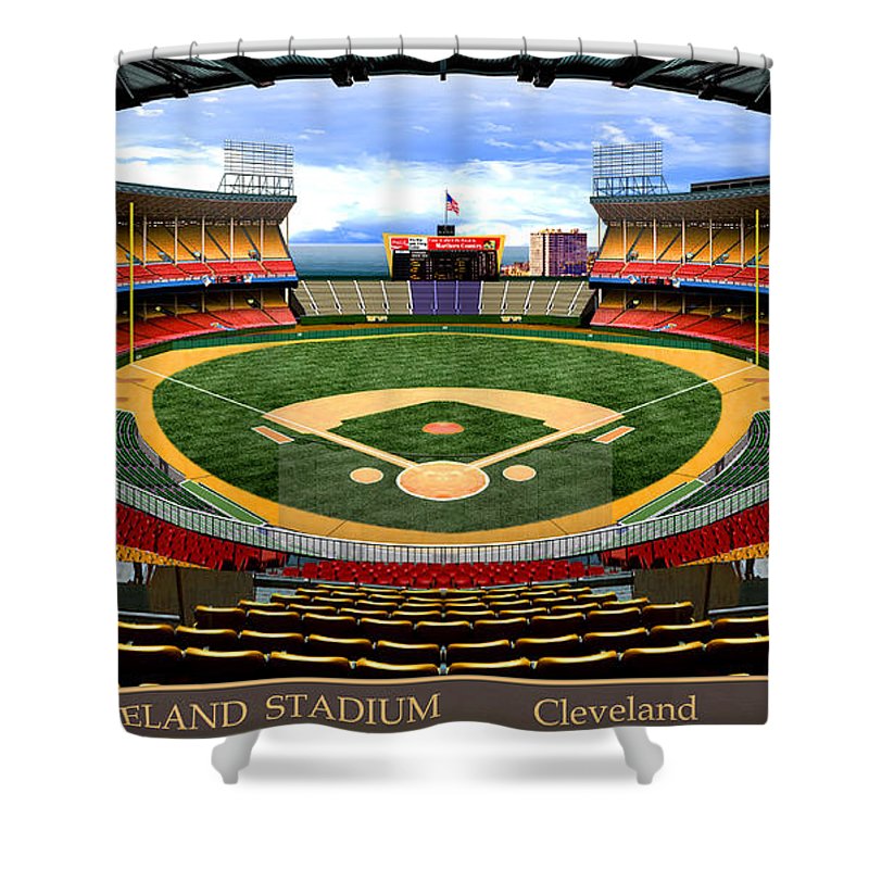 Cleveland Stadium 1967 - Shower Curtain