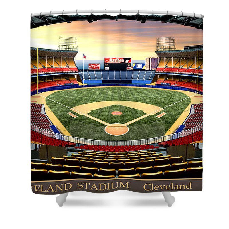 Cleveland Stadium 1982 - Shower Curtain