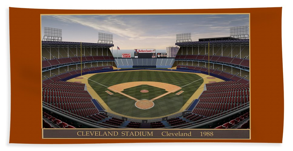 Cleveland Stadium 1988 - Beach Towel