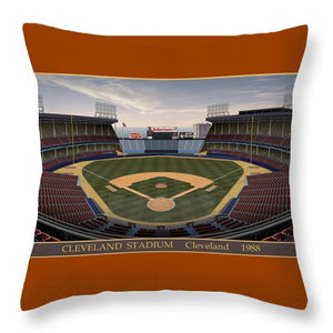 Cleveland Stadium 1988 - Throw Pillow