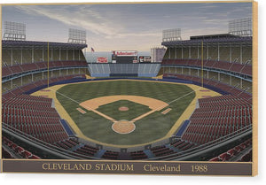 Cleveland Stadium 1988 - Wood Print