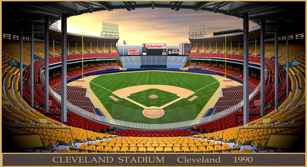 Cleveland Stadium 1990 - Art Print
