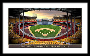 Cleveland Stadium 1990 - Framed Print