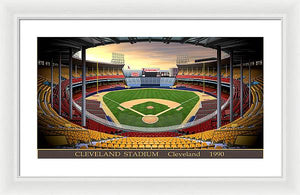 Cleveland Stadium 1990 - Framed Print