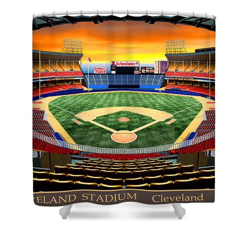 Cleveland Stadium 1990 - Shower Curtain