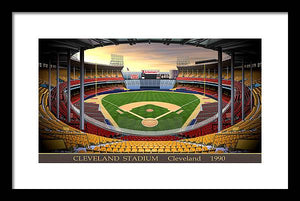 Cleveland Stadium 1990 - Framed Print